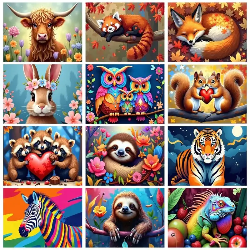 CHENISTORY Coloring By Number Squirrel, Fox, Zebra Kits For Adults Handpainted DIY Frame Oil Painting House Landscape Home Decor
CHENISTORY Coloring By Number Squirrel, Fox, Zebra Kits For Adults Handpainted DIY Frame Oil Painting House Landscape Home Decor