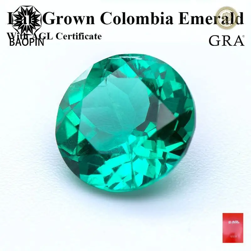 Lab Grown Colombia Emerald Loose Stone Round Shape Hand-cut Hydrothermal Gemstone for Jewelry Making Selectable Certificate
Lab Grown Colombia Emerald Loose Stone Round Shape Hand-cut Hydrothermal Gemstone for Jewelry Making Selectable Certificate