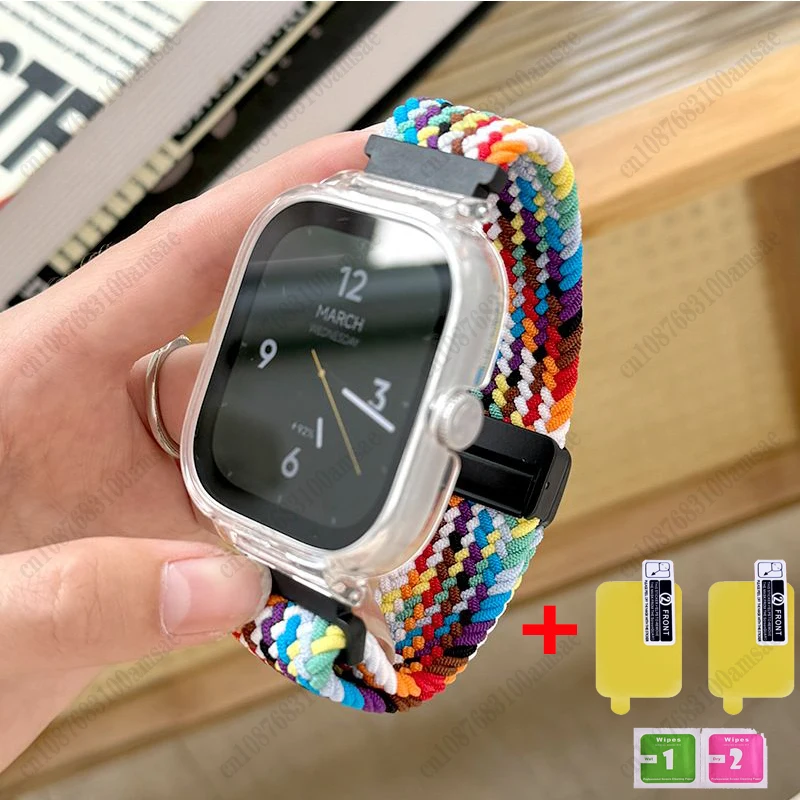 Чехол + плетеный нейлоновый ремешок для Redmi Watch 4 2, умные часы, браслет с магнитной пряжкой и петлей для Redmi Watch 3, активный спортивный браслет
Чехол + плетеный нейлоновый ремешок для Redmi Watch 4 2, умные часы, браслет с магнитной пряжкой и петлей для Redmi Watch 3, активный спортивный браслет