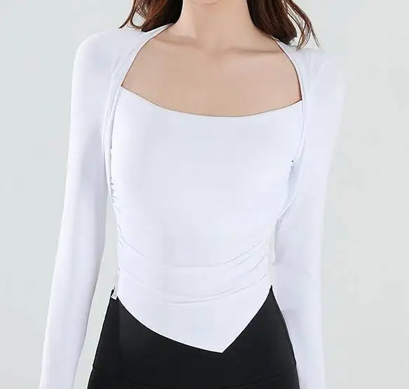 Yoga Clothes Long Sleeve Drawstring Sports T-Shirt Running Breathable Gym Top Women's Nylon Fiess Outfit
Yoga Clothes Long Sleeve Drawstring Sports T-Shirt Running Breathable Gym Top Women's Nylon Fiess Outfit