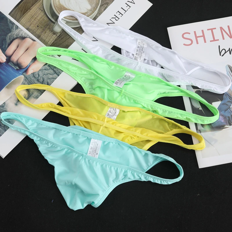 Ice Silk Men's Bikini G-strings Smooth Briefs Tangas Thongs Lingerie Underwear Men Low Waist Panties Transparent Thin Underpants
Ice Silk Men's Bikini G-strings Smooth Briefs Tangas Thongs Lingerie Underwear Men Low Waist Panties Transparent Thin Underpants