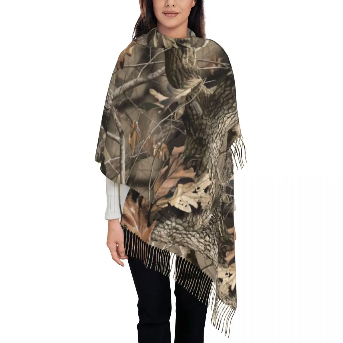 Real Tree Camouflage Tassel Scarf Women Soft Camo Shawl Wrap Female Winter Fall Scarves
Real Tree Camouflage Tassel Scarf Women Soft Camo Shawl Wrap Female Winter Fall Scarves