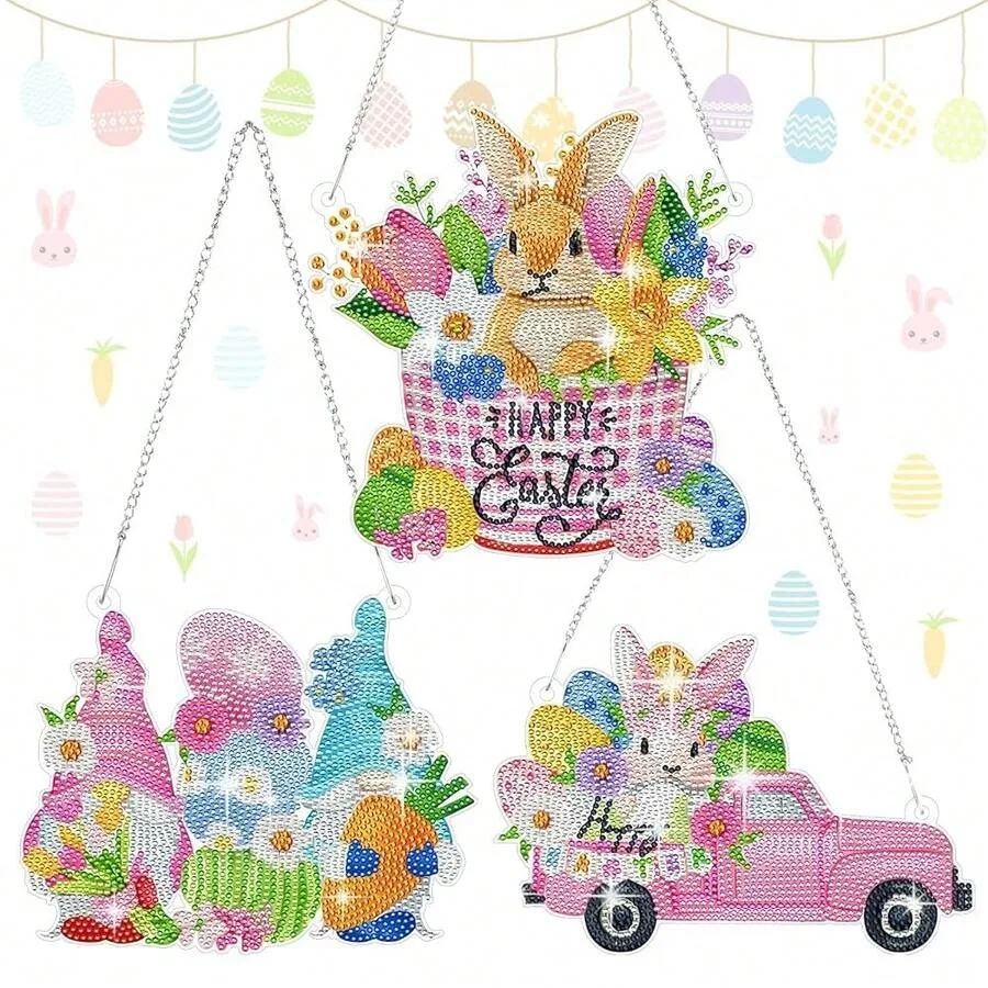 Wonderjune 3 Set Easter Diamond Art Hanging Sign 5d Easter Egg Wreath Gno 1mes Diamond Painting Kits DIY Crystal Paint Arts And
Wonderjune 3 Set Easter Diamond Art Hanging Sign 5d Easter Egg Wreath Gno 1mes Diamond Painting Kits DIY Crystal Paint Arts And