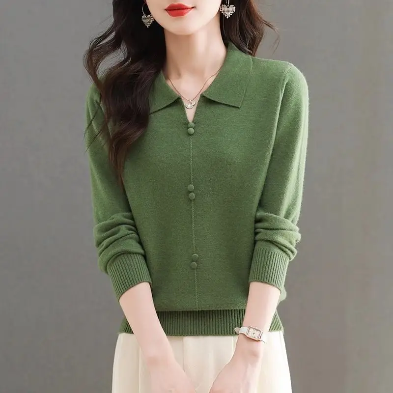 Lapel Sweater for Women 2025 New Spring and Autumn Polo Collar Knitted Loose Base Top
Lapel Sweater for Women 2025 New Spring and Autumn Polo Collar Knitted Loose Base Top