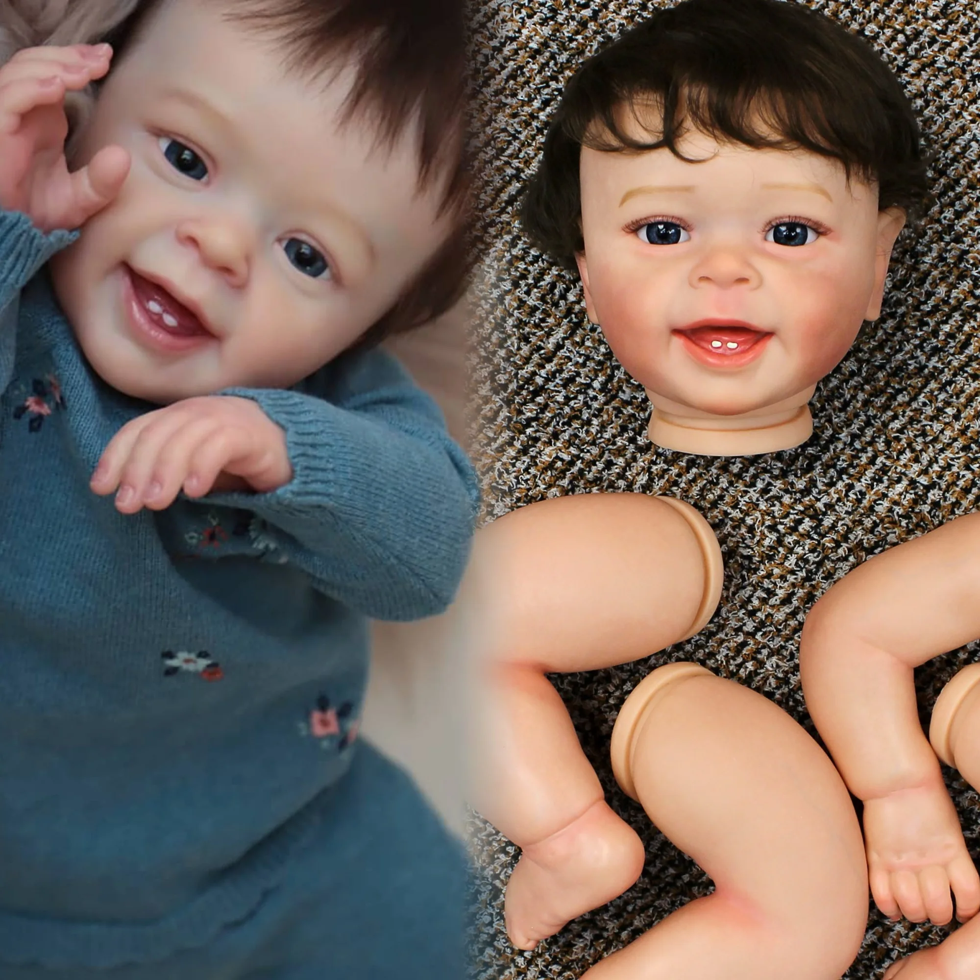 20-22Inch Yannik Bebe Reborn Doll Kits Painted Unfinished Soft Vinyl Kits Newborn Baby Doll Kit Toys For Family's Gifts
20-22Inch Yannik Bebe Reborn Doll Kits Painted Unfinished Soft Vinyl Kits Newborn Baby Doll Kit Toys For Family's Gifts