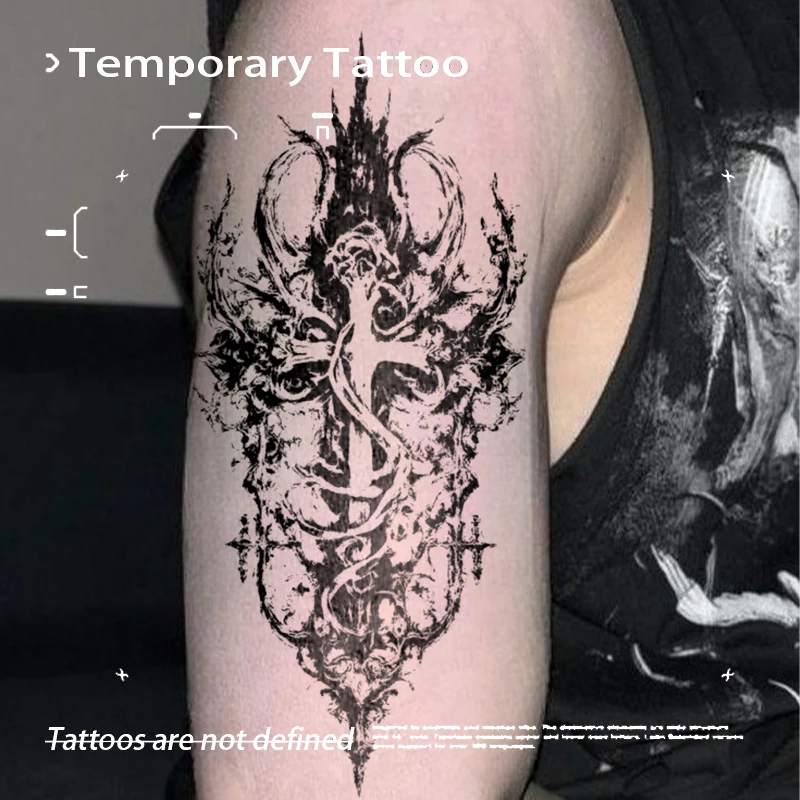 Demon Totem Herbal Juice Tattoo Sticker Semi Permanent Waterproof Black Gothic Fake Tattoo for Arm Long Lasting Temporary Body
Demon Totem Herbal Juice Tattoo Sticker Semi Permanent Waterproof Black Gothic Fake Tattoo for Arm Long Lasting Temporary Body