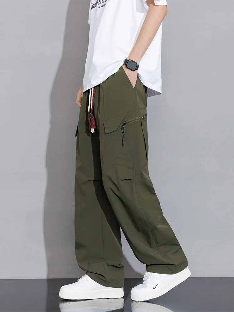 Summer Ice Silk Cargo Pants Men Zip Pockets Light Thin Quick Dry Sweatpants Wide Leg Loose Fit Straight Cool Trousers 8XL
Summer Ice Silk Cargo Pants Men Zip Pockets Light Thin Quick Dry Sweatpants Wide Leg Loose Fit Straight Cool Trousers 8XL