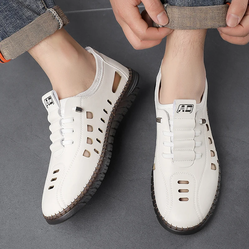 Men's Hollow Out Loafers, Business Comfort Soft Sole Breathable Slip-On Clogs, Anti-Slip Casual Sandals-HT2273
Men's Hollow Out Loafers, Business Comfort Soft Sole Breathable Slip-On Clogs, Anti-Slip Casual Sandals-HT2273