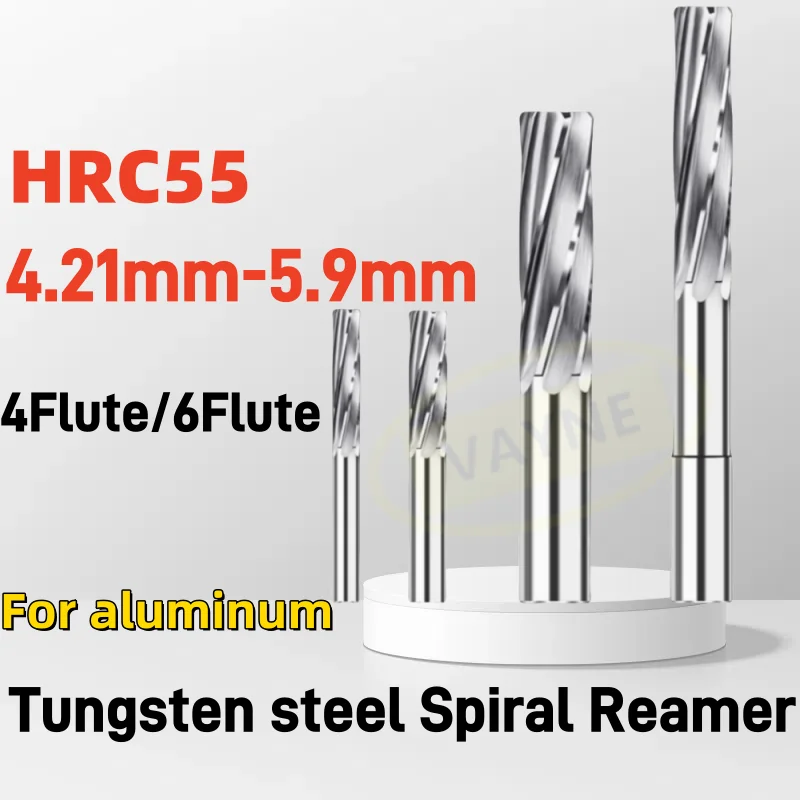 1pcs 4.21-5.9mm Carbide Machine Reamer Spiral Metal Cutter 4 Flute CNC Chucking Reamer Cutting Tool For aluminum
1pcs 4.21-5.9mm Carbide Machine Reamer Spiral Metal Cutter 4 Flute CNC Chucking Reamer Cutting Tool For aluminum