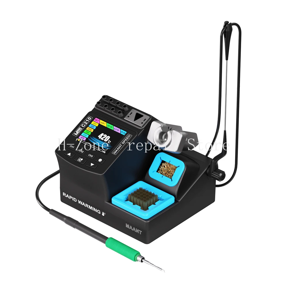 Паяльная станция MAANT C210 200Вт 60-460 ° C для ремонта телефона со смарт-ручкой, ЖК-экраном, быстрым нагревом и защитой от перегрузки
Паяльная станция MAANT C210 200Вт 60-460 ° C для ремонта телефона со смарт-ручкой, ЖК-экраном, быстрым нагревом и защитой от перегрузки