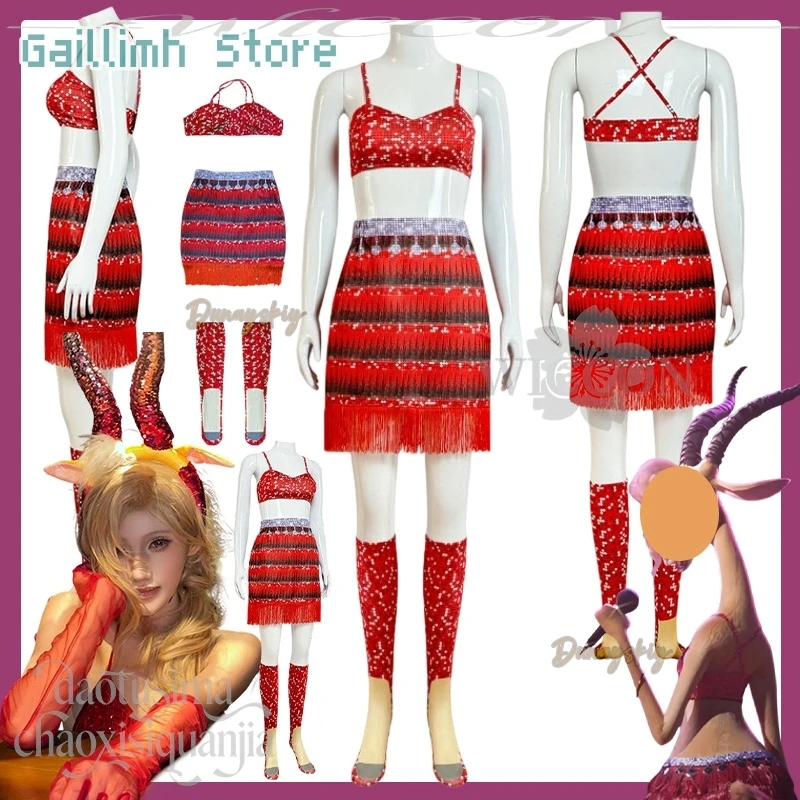 Animal Dancing Uniform Sexy Red Bikini Glitter Cake Dress Furry Furrsuit Cosplay Anime Socks Lingerie Halloween Party Night Club
Animal Dancing Uniform Sexy Red Bikini Glitter Cake Dress Furry Furrsuit Cosplay Anime Socks Lingerie Halloween Party Night Club