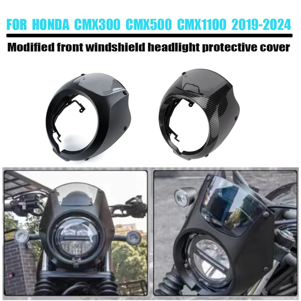 Front Headlight WindShield WindScreen Fit For Honda Rebel CMX1100/2021-2024 CMX500 CMX300 2017-2024 accesorios para moto
Front Headlight WindShield WindScreen Fit For Honda Rebel CMX1100/2021-2024 CMX500 CMX300 2017-2024 accesorios para moto