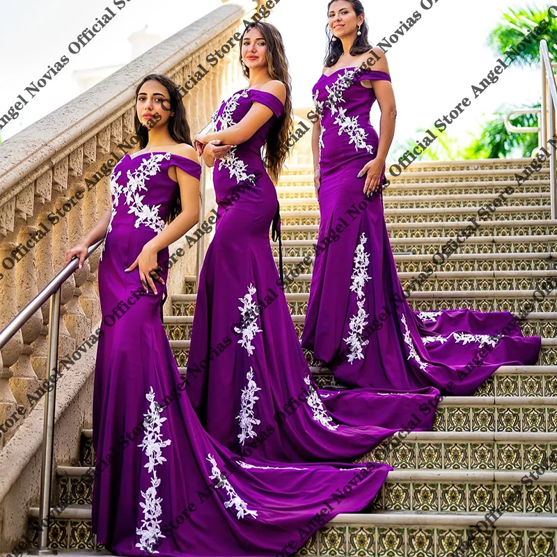 Customized Long Mermaid Grape Bridesmaid Dresses 2026 with Lace Appliques Wedding Party Dresses vestido madrinhas casamento
Customized Long Mermaid Grape Bridesmaid Dresses 2026 with Lace Appliques Wedding Party Dresses vestido madrinhas casamento