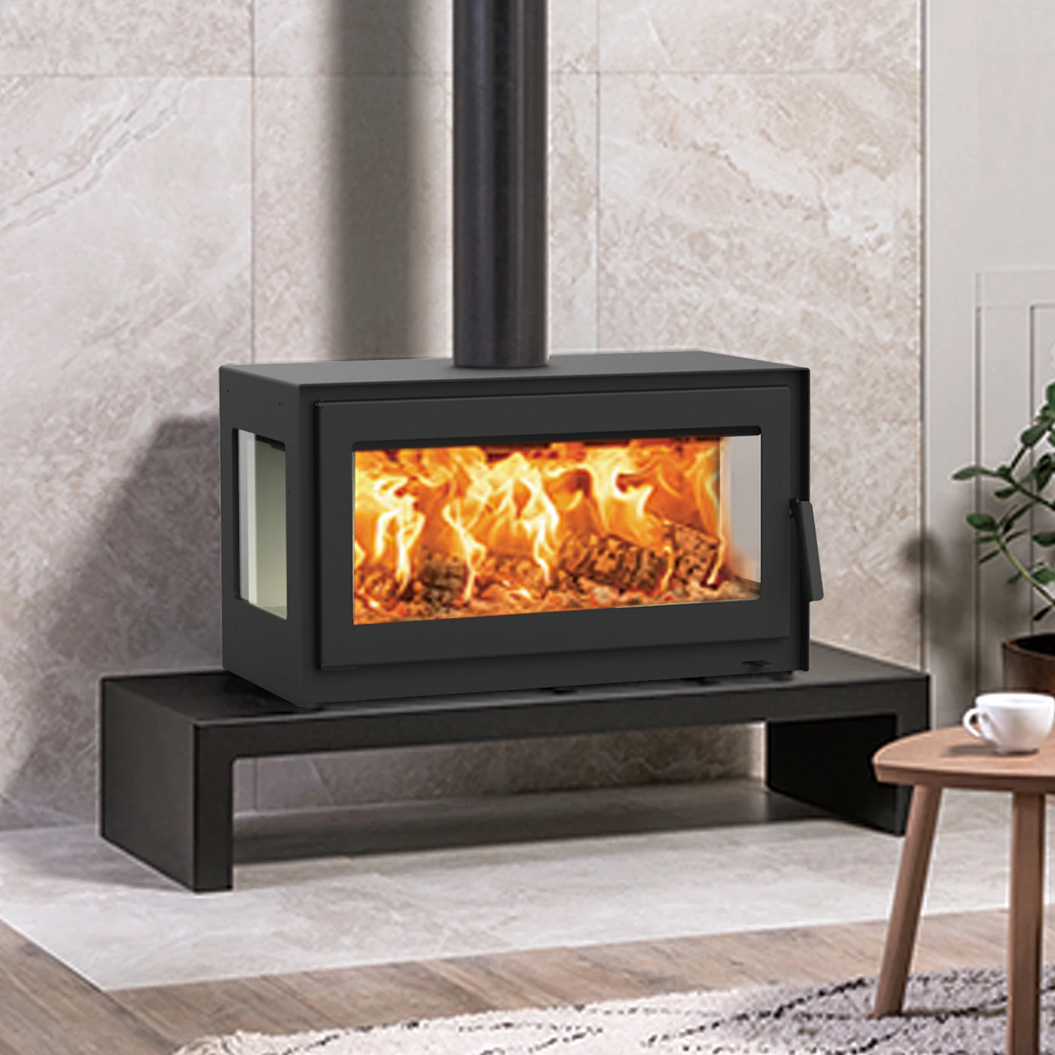 Luxurious and practicalNEW ARRIVAL R1103A 10.9KW Modern Simple Design Indoor Wood Burning Stove Fireplace Wood Stove with 3 Side
Luxurious and practicalNEW ARRIVAL R1103A 10.9KW Modern Simple Design Indoor Wood Burning Stove Fireplace Wood Stove with 3 Side