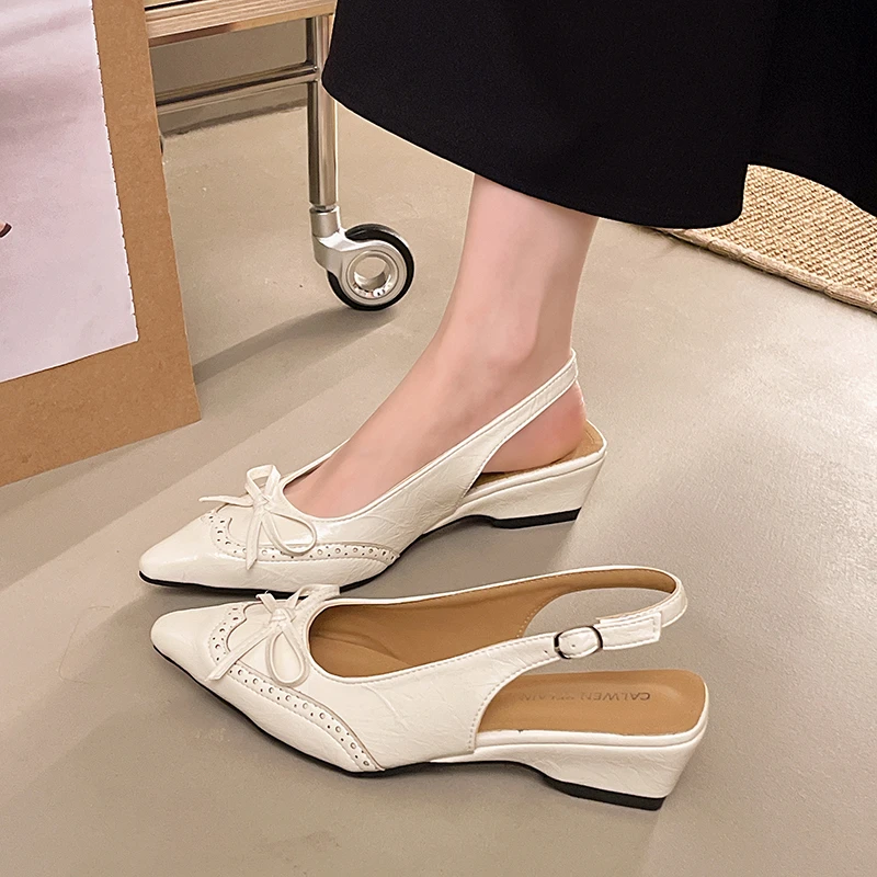 Women's Shoes Shallow Comfortable Boutique Shoes Baotou 2026 Summer Fashion Bowknot Sandal Leisure Pointed Toe
Women's Shoes Shallow Comfortable Boutique Shoes Baotou 2026 Summer Fashion Bowknot Sandal Leisure Pointed Toe