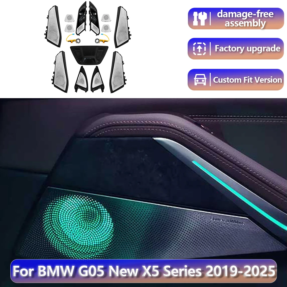 For BMW G05 New X5 Series 2019-2025 Speaker Cover Upgrade Kit Door Tweeter Loudspeaker Luminous 11color Cover Precise Fit
For BMW G05 New X5 Series 2019-2025 Speaker Cover Upgrade Kit Door Tweeter Loudspeaker Luminous 11color Cover Precise Fit