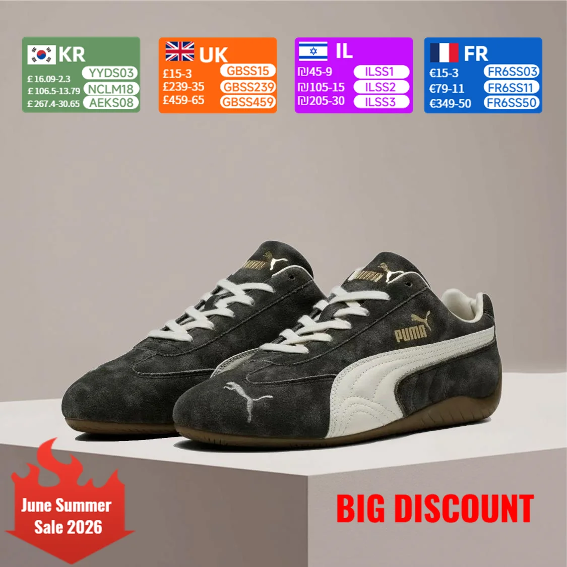 PUMA Speedcat Series Gradient Color Thin Sole Comfortable and Versatile Slip-Resistant Low-Top Unisex Casual Shoes 403688-03
PUMA Speedcat Series Gradient Color Thin Sole Comfortable and Versatile Slip-Resistant Low-Top Unisex Casual Shoes 403688-03