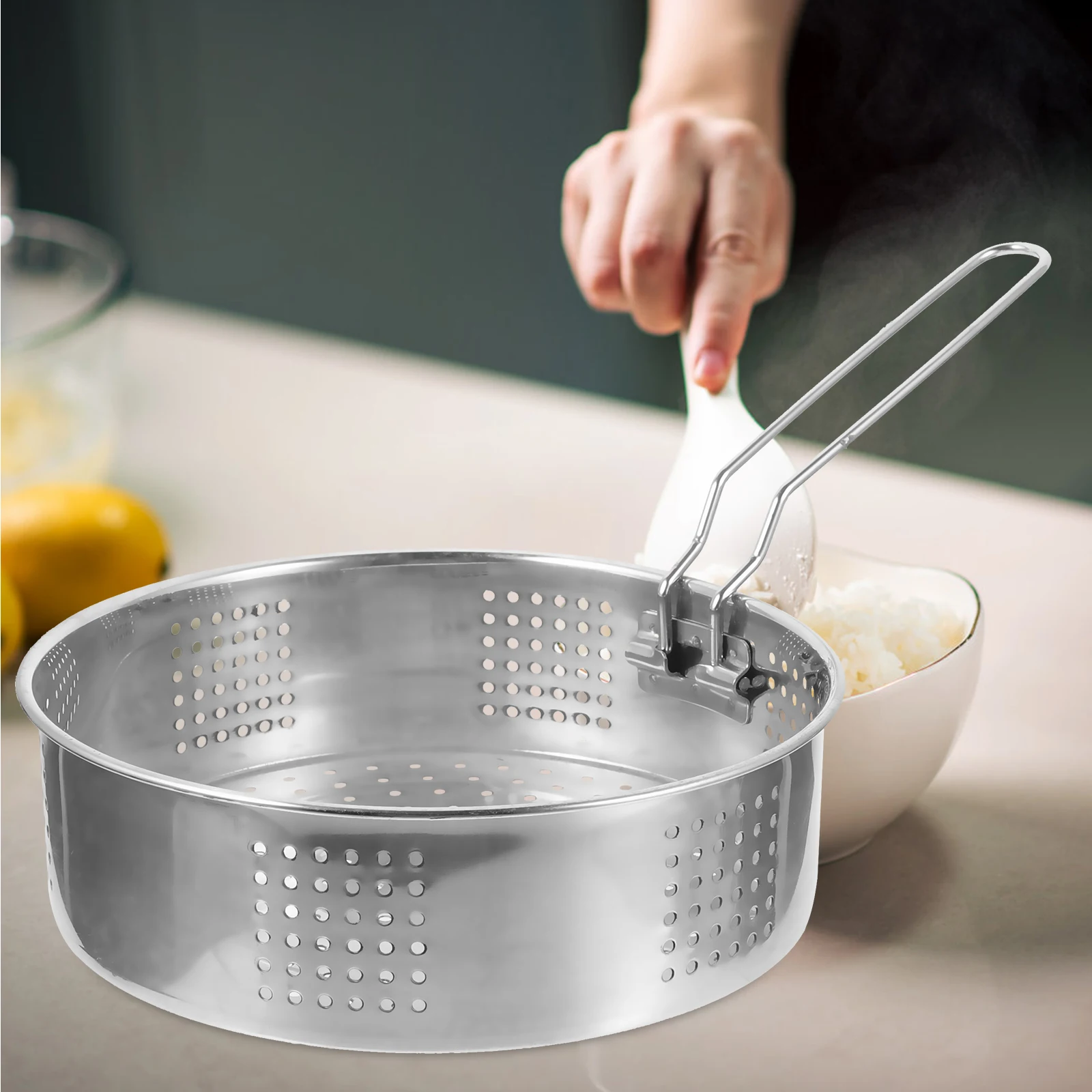 Stainless Steel Steamer Basket Egg Potato Dumpling Rack for Rice Corn Seafood Foldable Handle Stackable Vegetable
Stainless Steel Steamer Basket Egg Potato Dumpling Rack for Rice Corn Seafood Foldable Handle Stackable Vegetable