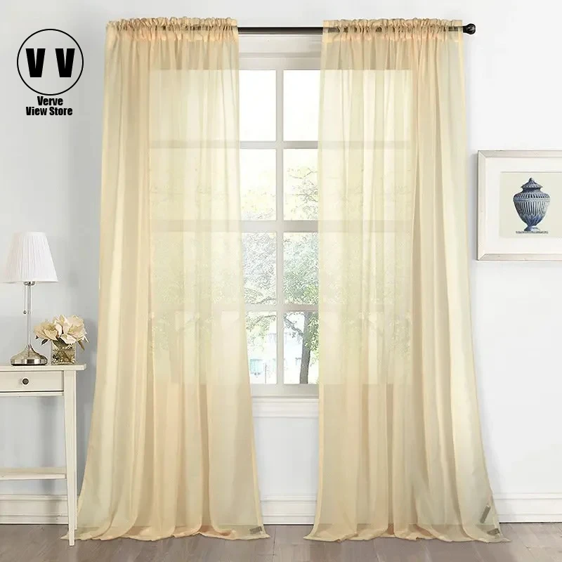 Solid Color Sheer Curtains for Living Room Bedroom Window Simple White Tulle Curtain Yarn Finished Balcony Decor Custom Size
Solid Color Sheer Curtains for Living Room Bedroom Window Simple White Tulle Curtain Yarn Finished Balcony Decor Custom Size