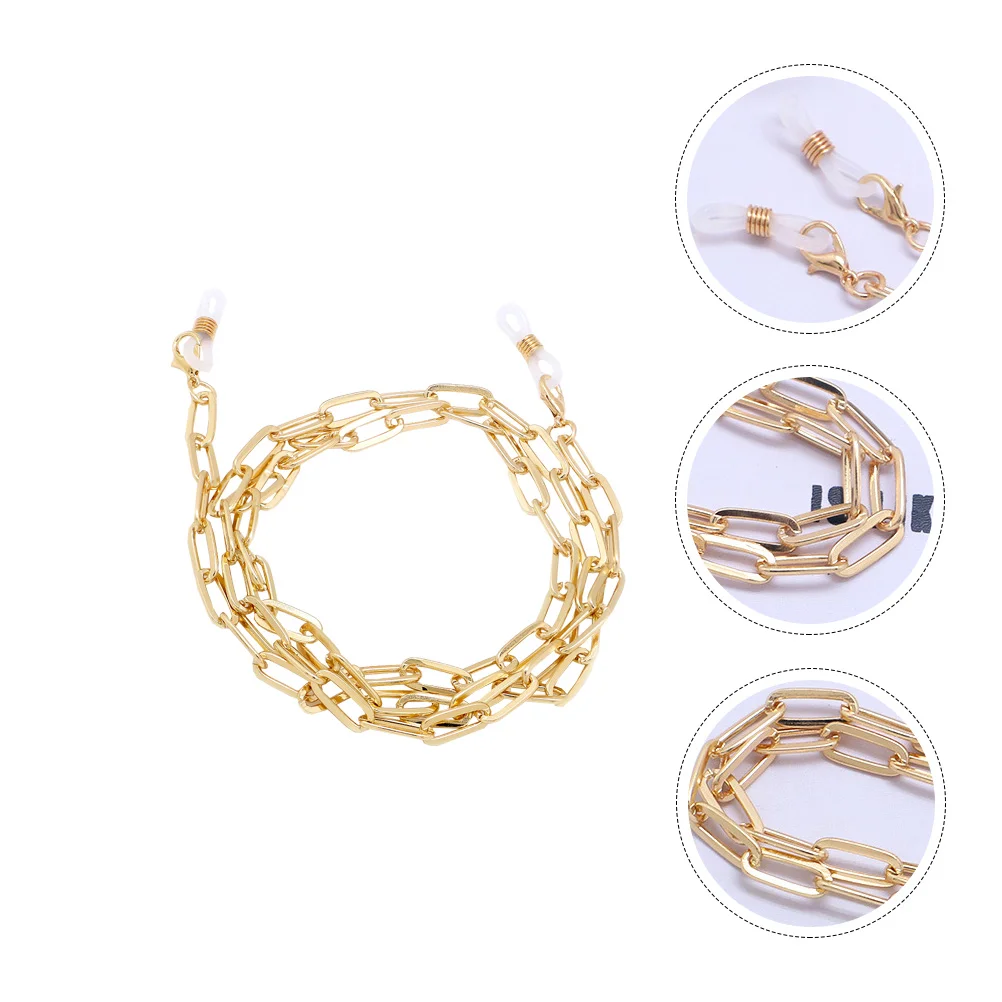 Hanging Chain Gold Eyeglasses Mask Man for Women Face Masks Mens Black Necklace Alloy Metal Lanyard
Hanging Chain Gold Eyeglasses Mask Man for Women Face Masks Mens Black Necklace Alloy Metal Lanyard