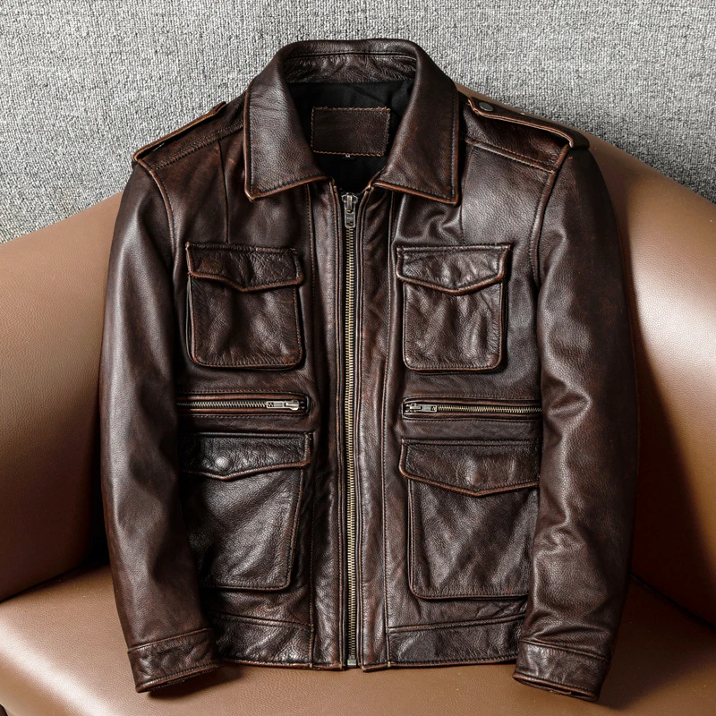 Retro M65 Hunting Workwear Genuine Cowhide Leather Jaet Men Vintage Collar Nostaic Leather Vest Outerwear Faion Urban B...
Retro M65 Hunting Workwear Genuine Cowhide Leather Jaet Men Vintage Collar Nostaic Leather Vest Outerwear Faion Urban B...