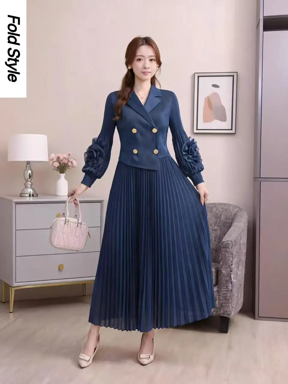 Miyake Loose Disc Lantern Sleeve Dress Versatile Elegant Pleated Heavy Industry Pleated Long Dress Women's Clothing
Miyake Loose Disc Lantern Sleeve Dress Versatile Elegant Pleated Heavy Industry Pleated Long Dress Women's Clothing