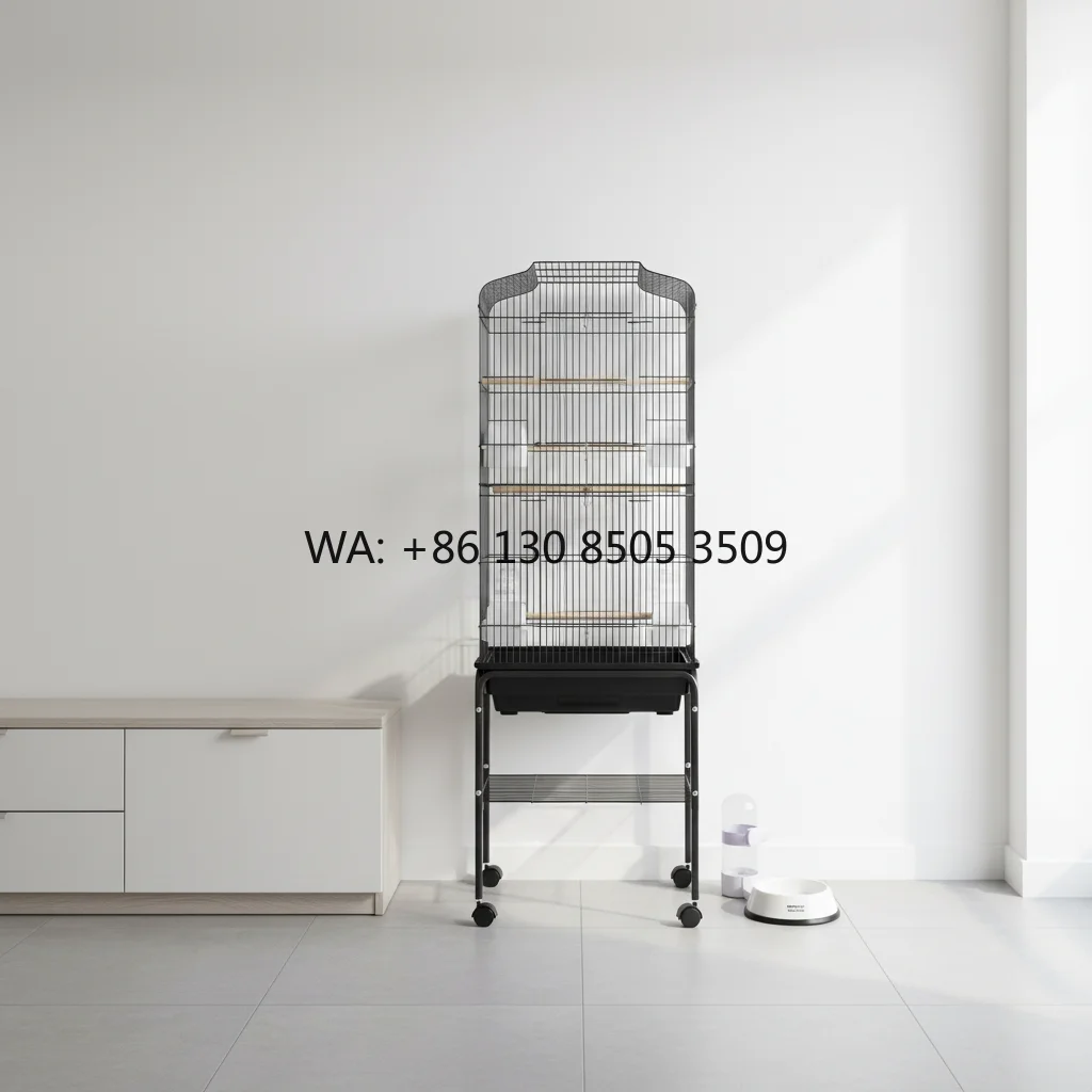 Luxury Classic Metal Bird Cage with Wheels & Standing Pole Eco-Friendly Iron Breeding Aviary for Parrots & Pigeons Box Packaging
Luxury Classic Metal Bird Cage with Wheels & Standing Pole Eco-Friendly Iron Breeding Aviary for Parrots & Pigeons Box Packaging