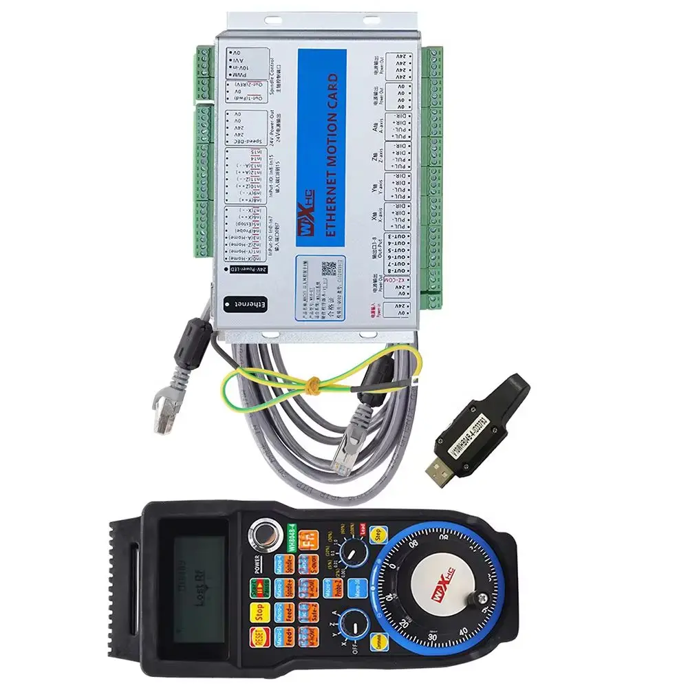 XHC Ethernet 3/4/6 Axis MACH3 CNC Kit Motion Control Card Frequency 2000KHZ Wireless Electronic Handwheel Digital Display MPG
XHC Ethernet 3/4/6 Axis MACH3 CNC Kit Motion Control Card Frequency 2000KHZ Wireless Electronic Handwheel Digital Display MPG