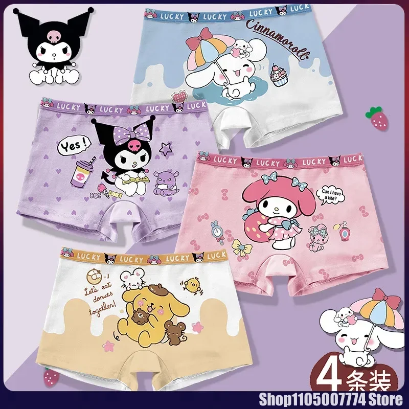 4pcs/Set Kawaii Kuromi Children'S Underwear Cartoon Cute Pure Cotton Children'S Flat Corner Pants Summer Thin Spring Shorts
4pcs/Set Kawaii Kuromi Children'S Underwear Cartoon Cute Pure Cotton Children'S Flat Corner Pants Summer Thin Spring Shorts