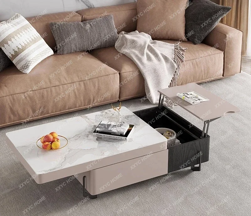 A Rock slab function coffee table telescopic lifting simple rectangular storage tea table
A Rock slab function coffee table telescopic lifting simple rectangular storage tea table
