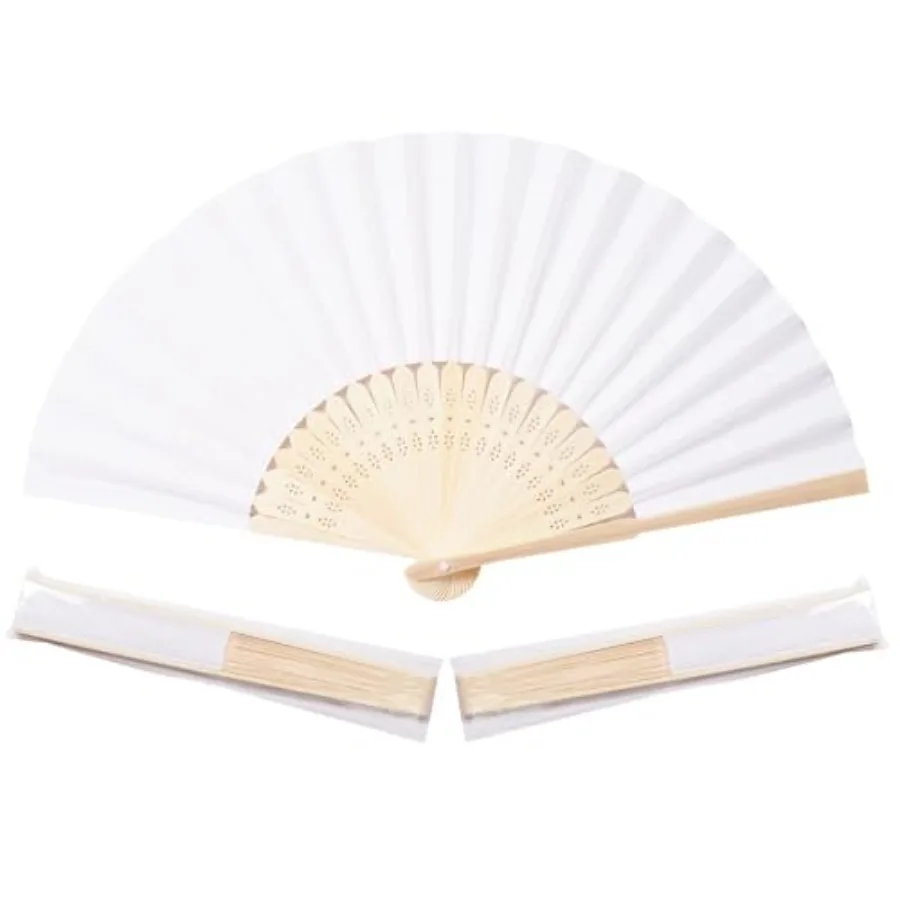 50pcs White Paper Hand Fan Bamboo Folding, Handheld Paper Folded for Wedding Party and Home Decoration
50pcs White Paper Hand Fan Bamboo Folding, Handheld Paper Folded for Wedding Party and Home Decoration
