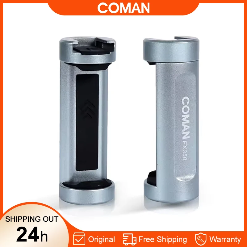 COMAN EX350 Phone Clip Tripod Mount Holder With Cold Shoe 1/4" Screw Hole For iPhone Samsung Huawei Smartphone Accessories
COMAN EX350 Phone Clip Tripod Mount Holder With Cold Shoe 1/4" Screw Hole For iPhone Samsung Huawei Smartphone Accessories