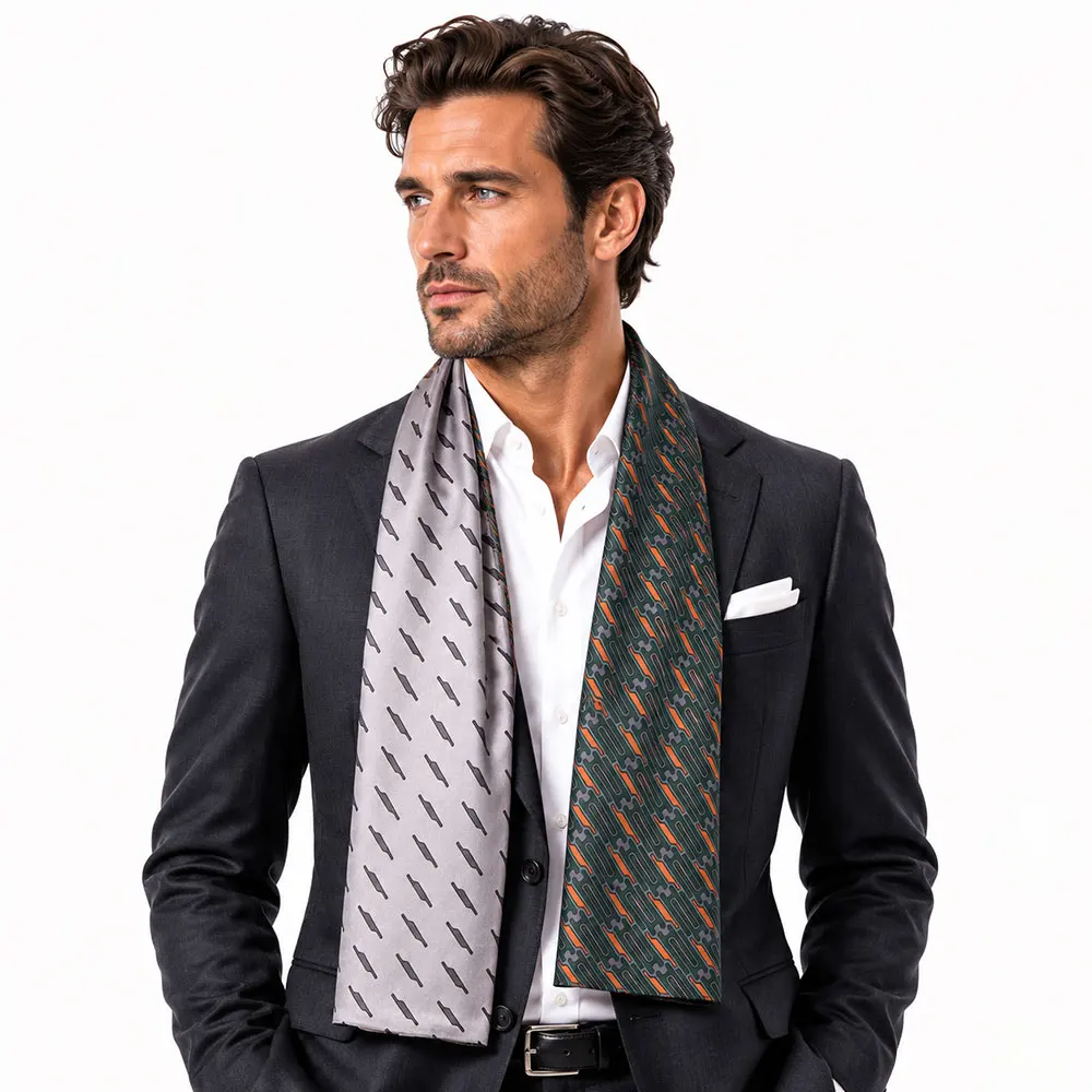 Luxury Men's 100% Pure Silk Scarf Double Layer Long Shawl Classic Dot Paisley Print Business Scarves Hot Gift for Gentlemen Suit
Luxury Men's 100% Pure Silk Scarf Double Layer Long Shawl Classic Dot Paisley Print Business Scarves Hot Gift for Gentlemen Suit