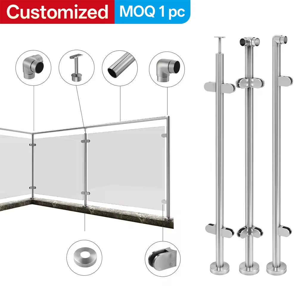 Изготовленный на заказ современный дизайн, аксессуары для лестничных поручней из нержавеющей стали, фитинги для перила из стекла, балюстрады, подходят
Изготовленный на заказ современный дизайн, аксессуары для лестничных поручней из нержавеющей стали, фитинги для перила из стекла, балюстрады, подходят