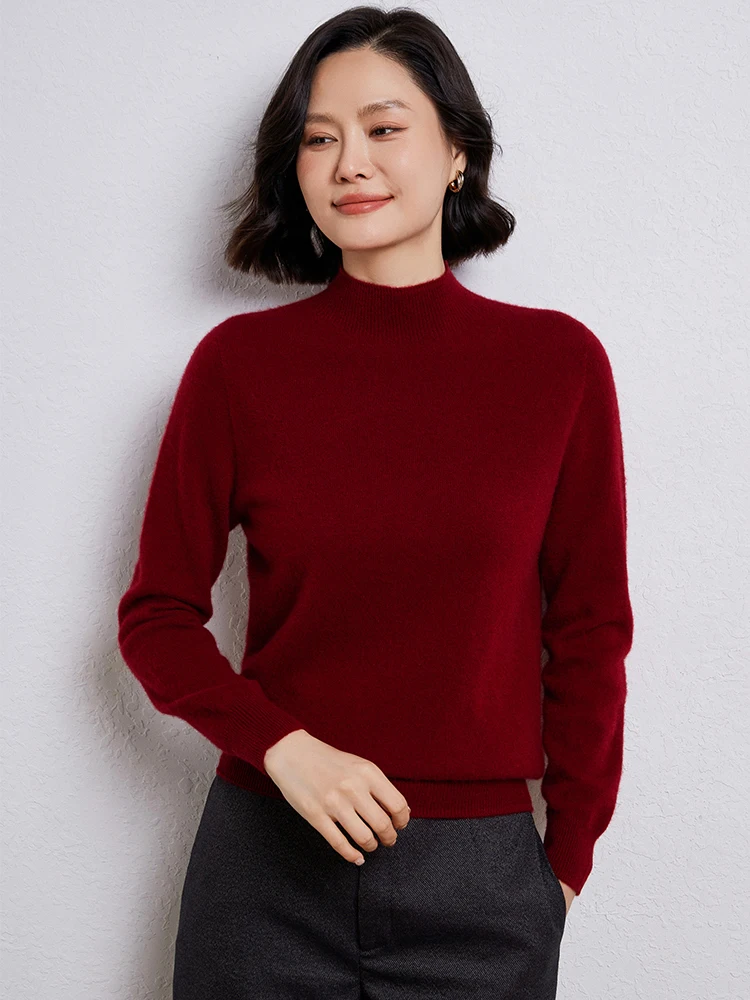 Женский свитер из 100% мериносовой шерсти, осенне-зимний трикотаж, уютный пуловер, женская блузка с длинным рукавом, новая кашемировая одежда
Женский свитер из 100% мериносовой шерсти, осенне-зимний трикотаж, уютный пуловер, женская блузка с длинным рукавом, новая кашемировая одежда