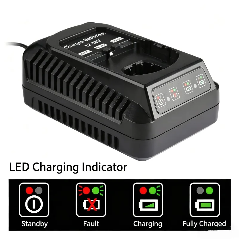 Portable Rapid Charger Lithium Battery Charger P107 Fast Charger Compatible with For Ryobi 12V–18V Ni-Cd Ni-Mh Lithium Batteries
Portable Rapid Charger Lithium Battery Charger P107 Fast Charger Compatible with For Ryobi 12V–18V Ni-Cd Ni-Mh Lithium Batteries