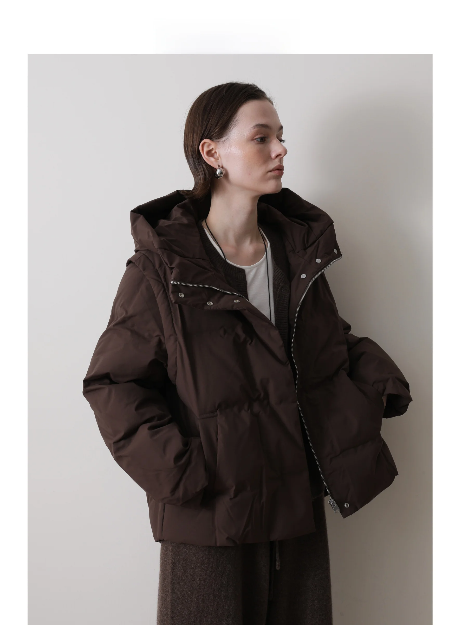 3HLADY 90% White Du down Padded Hooded Jaet Inteated Heat Sealing Proc Thiened Long Sve Warm Winter Coat
3HLADY 90% White Du down Padded Hooded Jaet Inteated Heat Sealing Proc Thiened Long Sve Warm Winter Coat