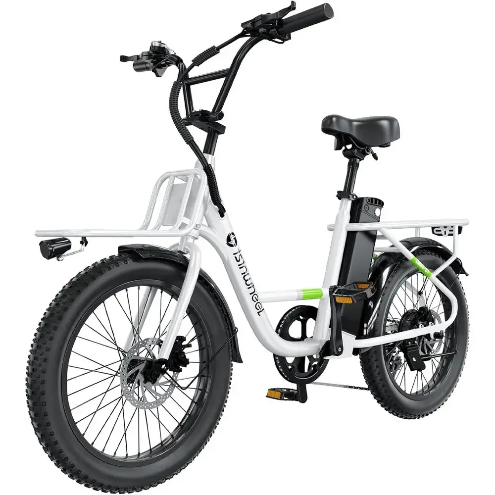 7-Speed 20MPH Electric Cruiser Bike with Dual Cargo Racks, 48V 1000W, 20 × 3 Tires
7-Speed 20MPH Electric Cruiser Bike with Dual Cargo Racks, 48V 1000W, 20 × 3 Tires