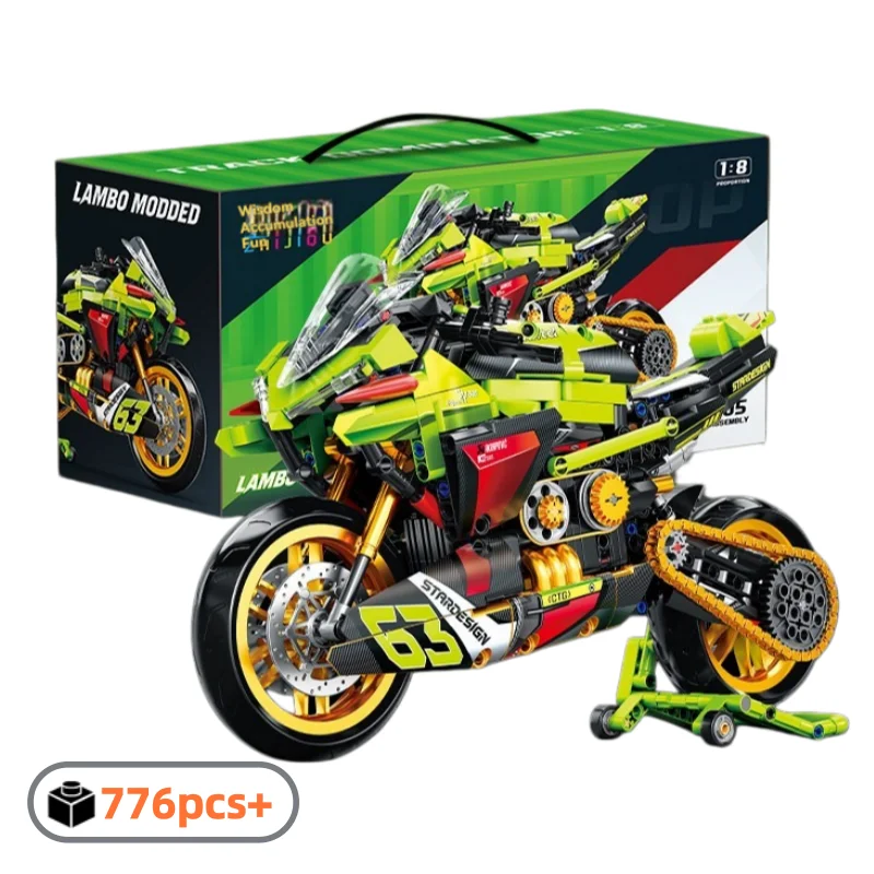 776pcs NEW Technical 1:8 Motorcycle Building Blocks City Motorbike Locomotive Modular Bricks Model Toys For Kid Holiday Gifts
776pcs NEW Technical 1:8 Motorcycle Building Blocks City Motorbike Locomotive Modular Bricks Model Toys For Kid Holiday Gifts