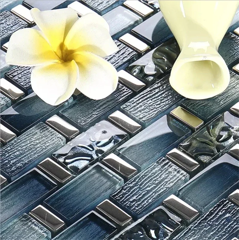 Light Luxury Blue Silver Glass Mosaic Kitchen Bathroom Glass Wall Brick Tiles Backsplash, 11ps/lot
Light Luxury Blue Silver Glass Mosaic Kitchen Bathroom Glass Wall Brick Tiles Backsplash, 11ps/lot