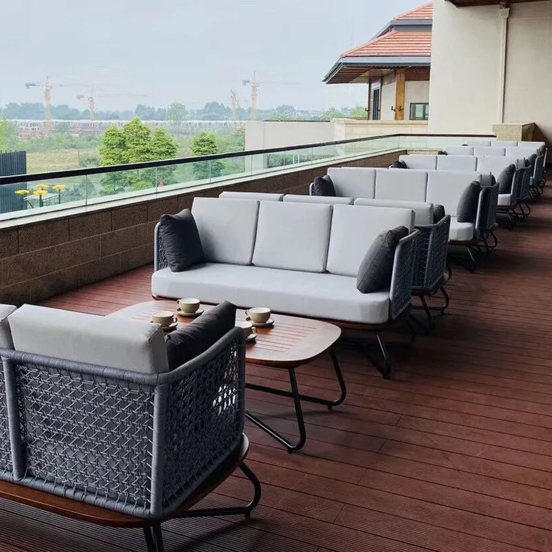 Nordic outdoor sofa courtyard teak terrace rattan sofa combination villa garden furniture waterproof outdoor furniture
Nordic outdoor sofa courtyard teak terrace rattan sofa combination villa garden furniture waterproof outdoor furniture