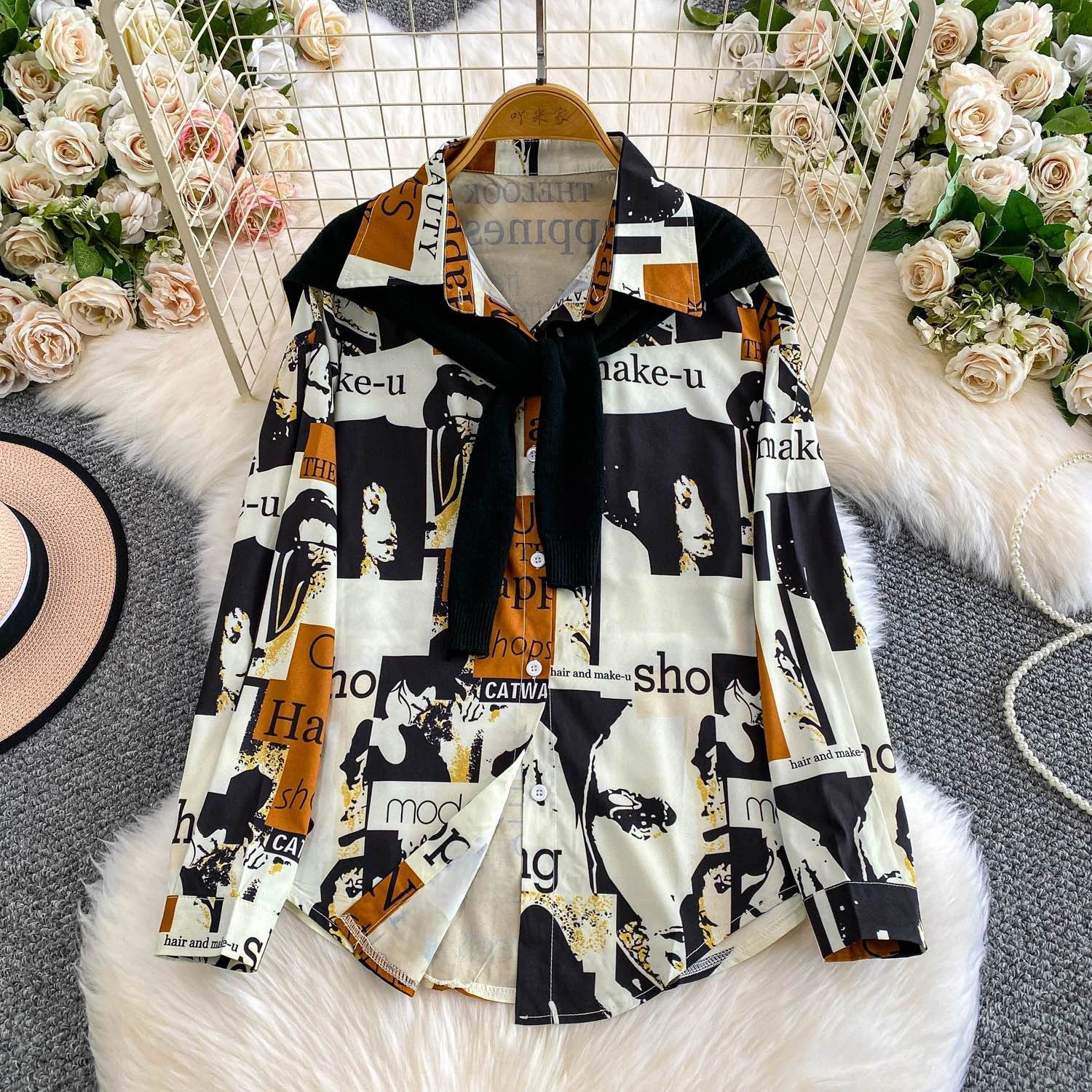 Ele Ретро-принт Long Sve Солнцезащитное пальто женское свободное универсальное awl irt осенний сезон свет Maturi Sle
Ele Ретро-принт Long Sve Солнцезащитное пальто женское свободное универсальное awl irt осенний сезон свет Maturi Sle