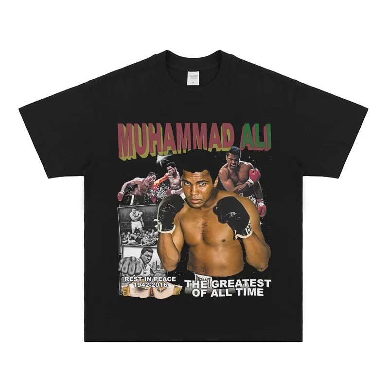 Muhammad Ali Rest In Peace Tribute Graphic T-Shirt Oversized Crew Neck Distressed Cotton Boxing Casual Outdoor Sports Wear
Muhammad Ali Rest In Peace Tribute Graphic T-Shirt Oversized Crew Neck Distressed Cotton Boxing Casual Outdoor Sports Wear