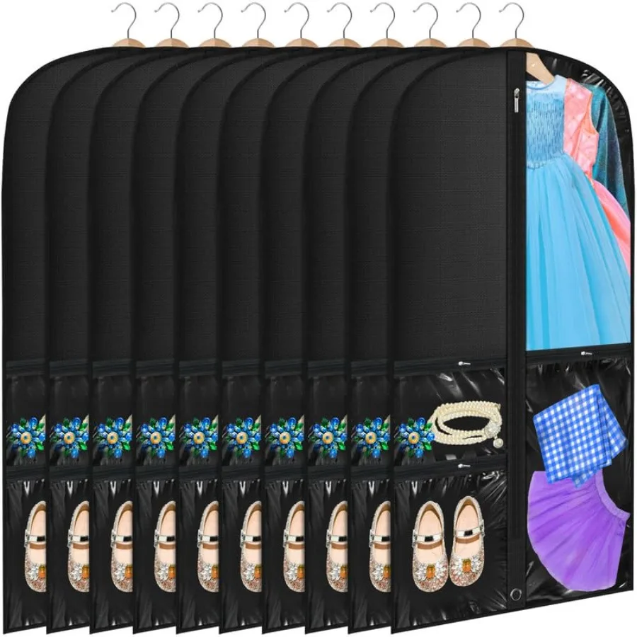10 Pcs 50 Inch Clear Dance Costume Garment Bag Plastic Garment Cover for Dance Competitions, with Zipper Multiple Pockets for D
10 Pcs 50 Inch Clear Dance Costume Garment Bag Plastic Garment Cover for Dance Competitions, with Zipper Multiple Pockets for D