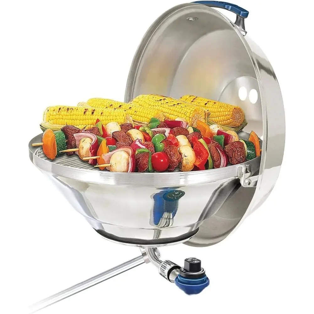 Портативный газовый гриль A10-215 Marine Kettle - из нержавеющей стали, для барбекю или лодок - ветроустойчивая конструкция, подключение к пропану, сохраняет прохладу рук
Портативный газовый гриль A10-215 Marine Kettle - из нержавеющей стали, для барбекю или лодок - ветроустойчивая конструкция, подключение к пропану, сохраняет прохладу рук