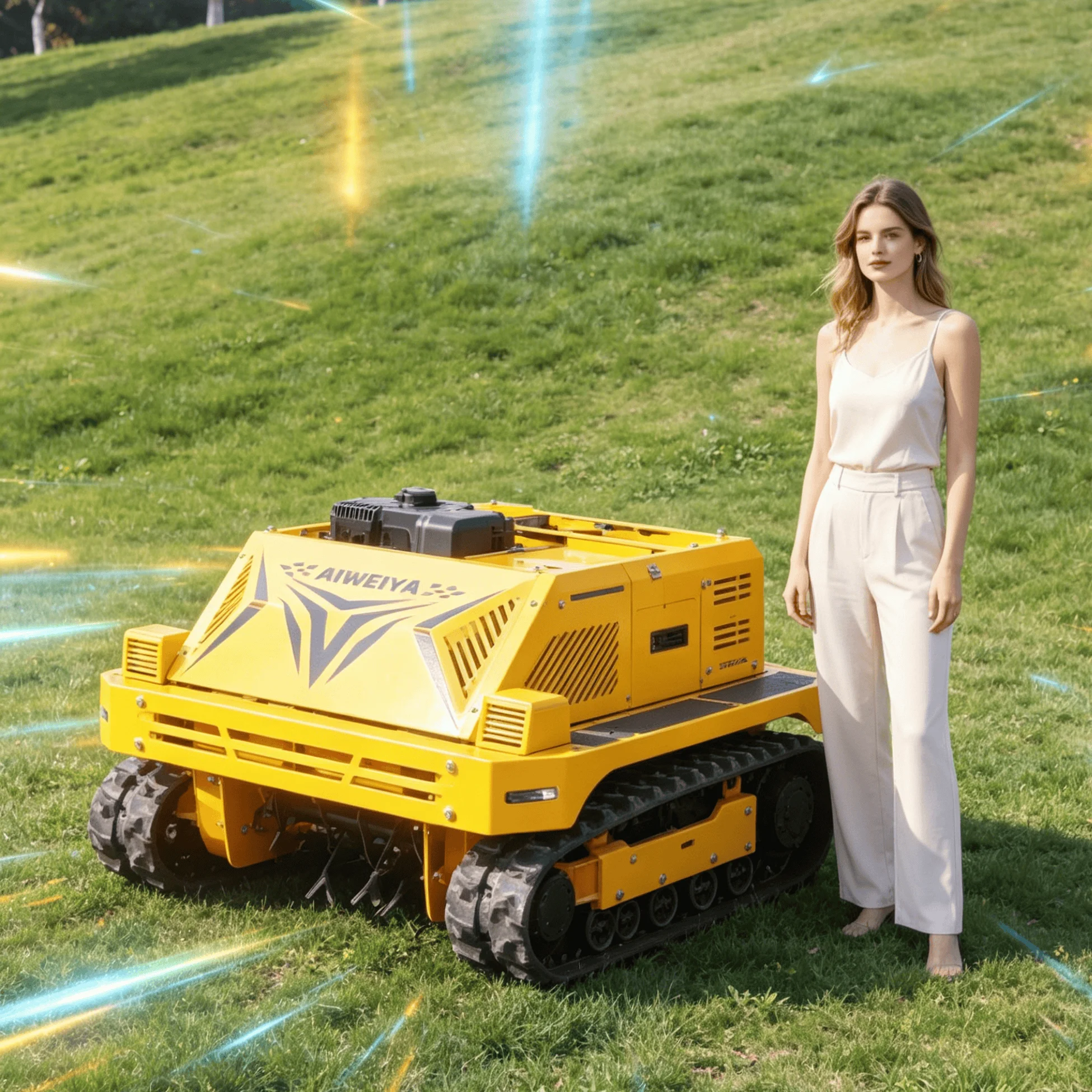 Customized lawn mower with remote control user friendly garden machine simple operation for beginner lawn trimming work
Customized lawn mower with remote control user friendly garden machine simple operation for beginner lawn trimming work