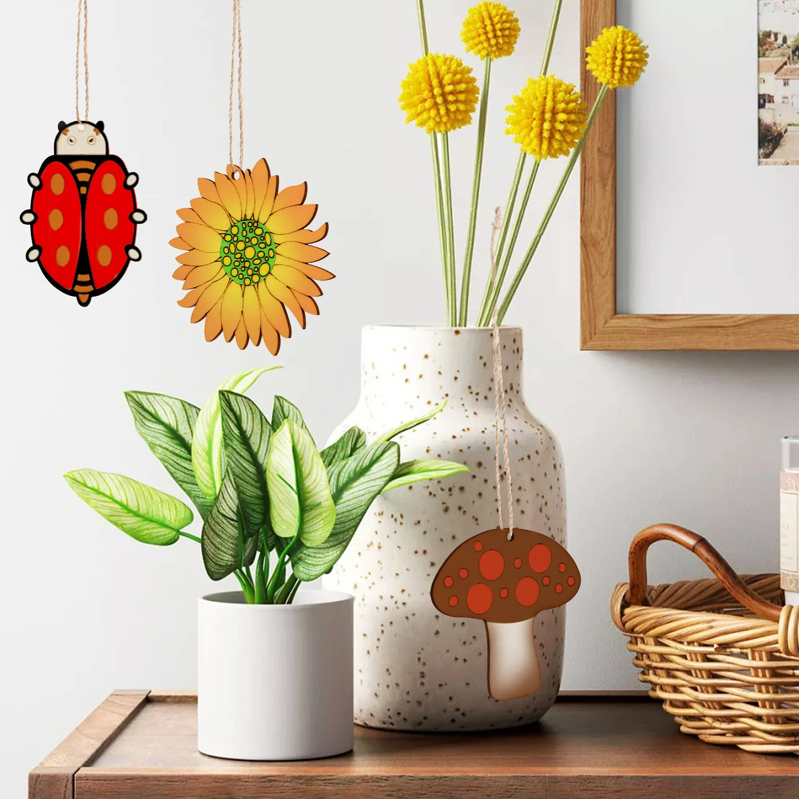 40pcs Flowers Insects Wooden Pendants 5 Snails Butterflies Mushrooms Sunflowers Bees Wood Slices Diy Crafts Paint
40pcs Flowers Insects Wooden Pendants 5 Snails Butterflies Mushrooms Sunflowers Bees Wood Slices Diy Crafts Paint