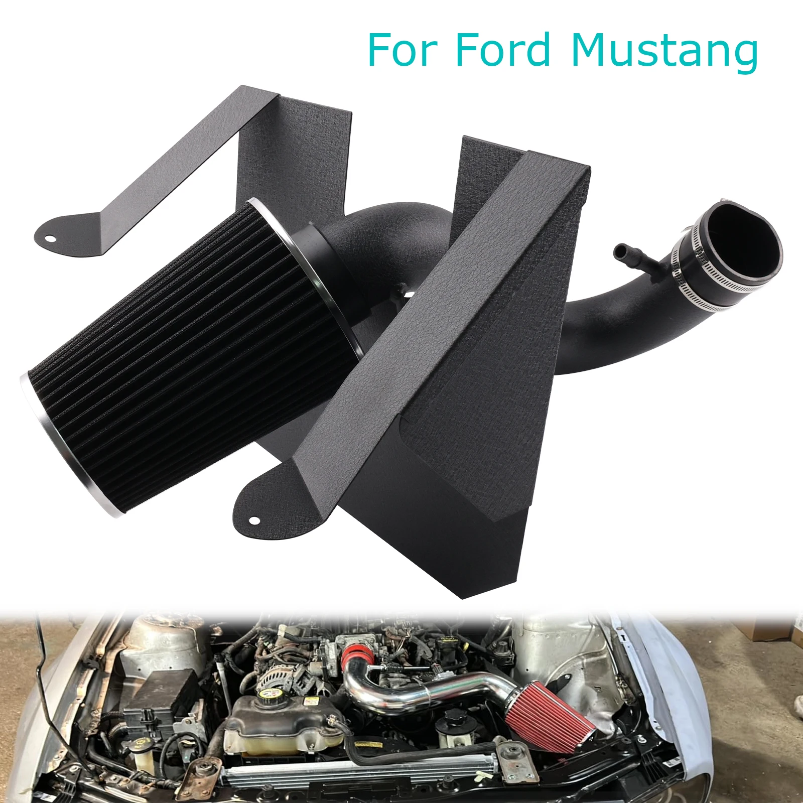 High Flow Cold Air Intake Kit Filter Heat Shield For Ford Mustang Base Model 05-09 4.0L V6 Engine
High Flow Cold Air Intake Kit Filter Heat Shield For Ford Mustang Base Model 05-09 4.0L V6 Engine