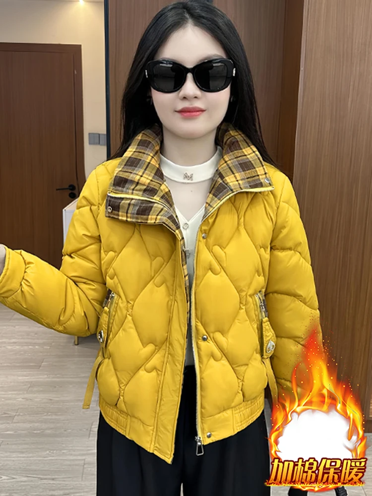 Стильная женская зимняя куртка в клетку из хлопка, уникальная, в корейском стиле, свободного кроя, утепленная, с длинными рукавами, на молнии
Стильная женская зимняя куртка в клетку из хлопка, уникальная, в корейском стиле, свободного кроя, утепленная, с длинными рукавами, на молнии