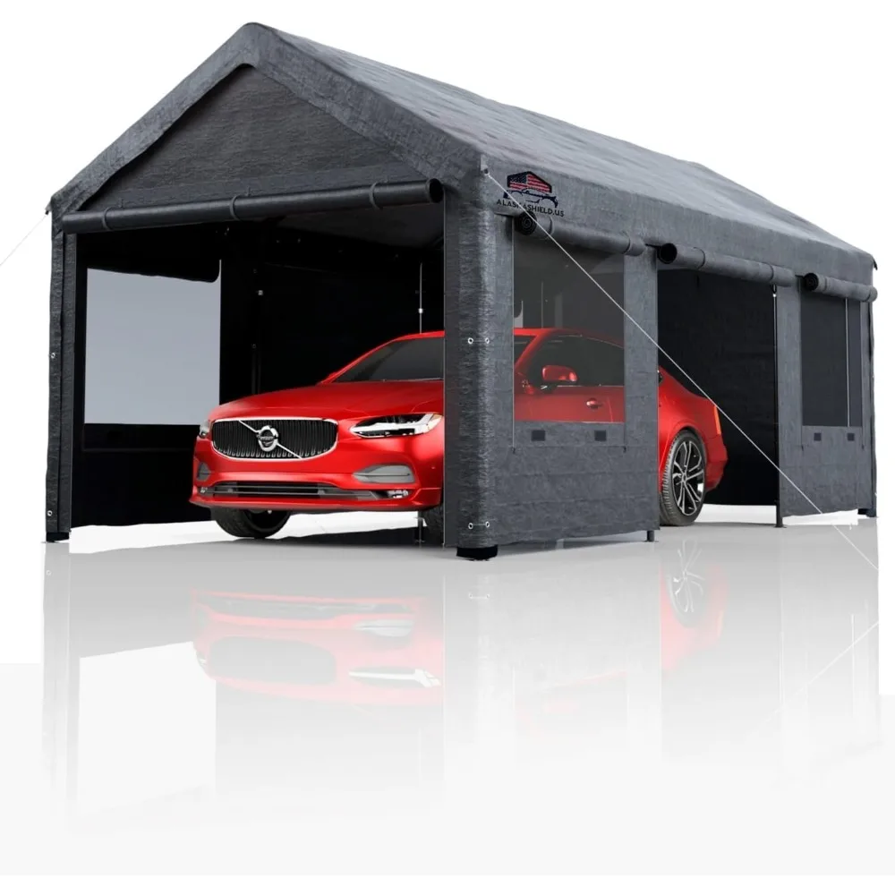 Carport 10'x 20' | Reinforced Heavy Duty Car Port | Height Adjustable Metal Tent All Season PE Tarp Canopy Portable Garage
Carport 10'x 20' | Reinforced Heavy Duty Car Port | Height Adjustable Metal Tent All Season PE Tarp Canopy Portable Garage